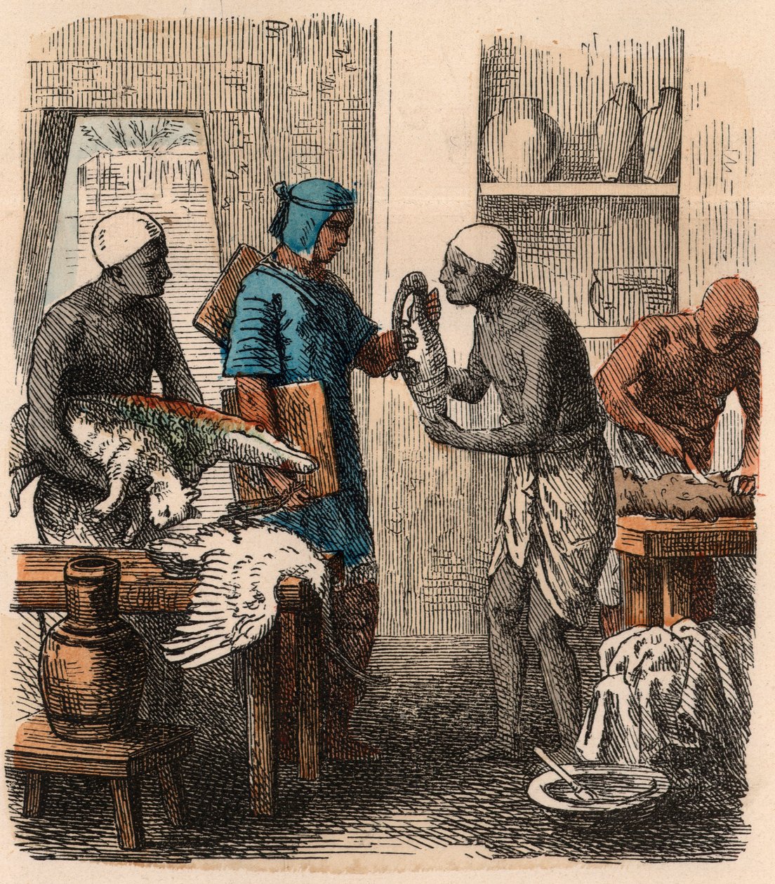 Antikes Ägypten: Tiere einbalsamieren, 1866 von Heinrich Leutemann