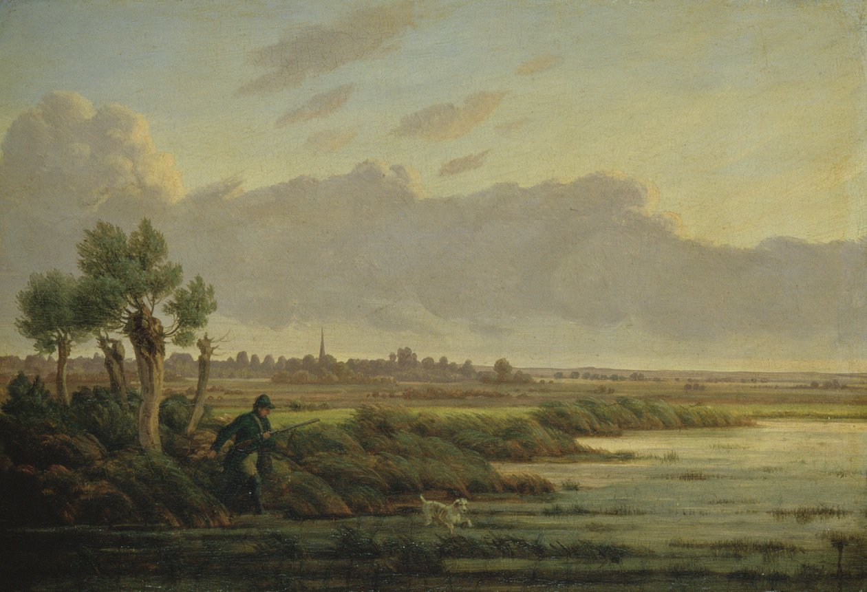 Auf der Alster bei Winterhude, 1834 von Heinrich Stuhlmann