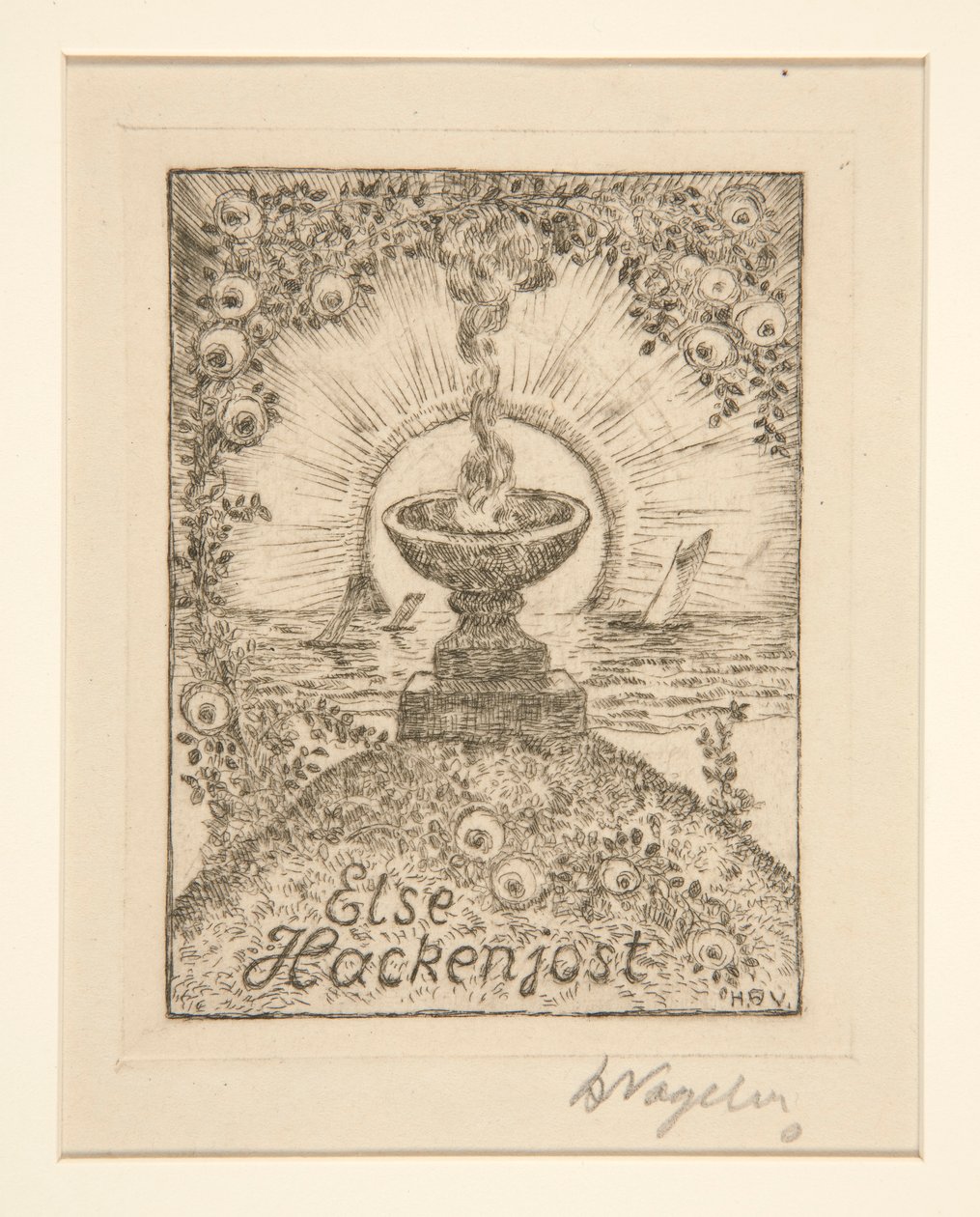 Exlibris: Else Hackenjost von Heinrich Vogeler