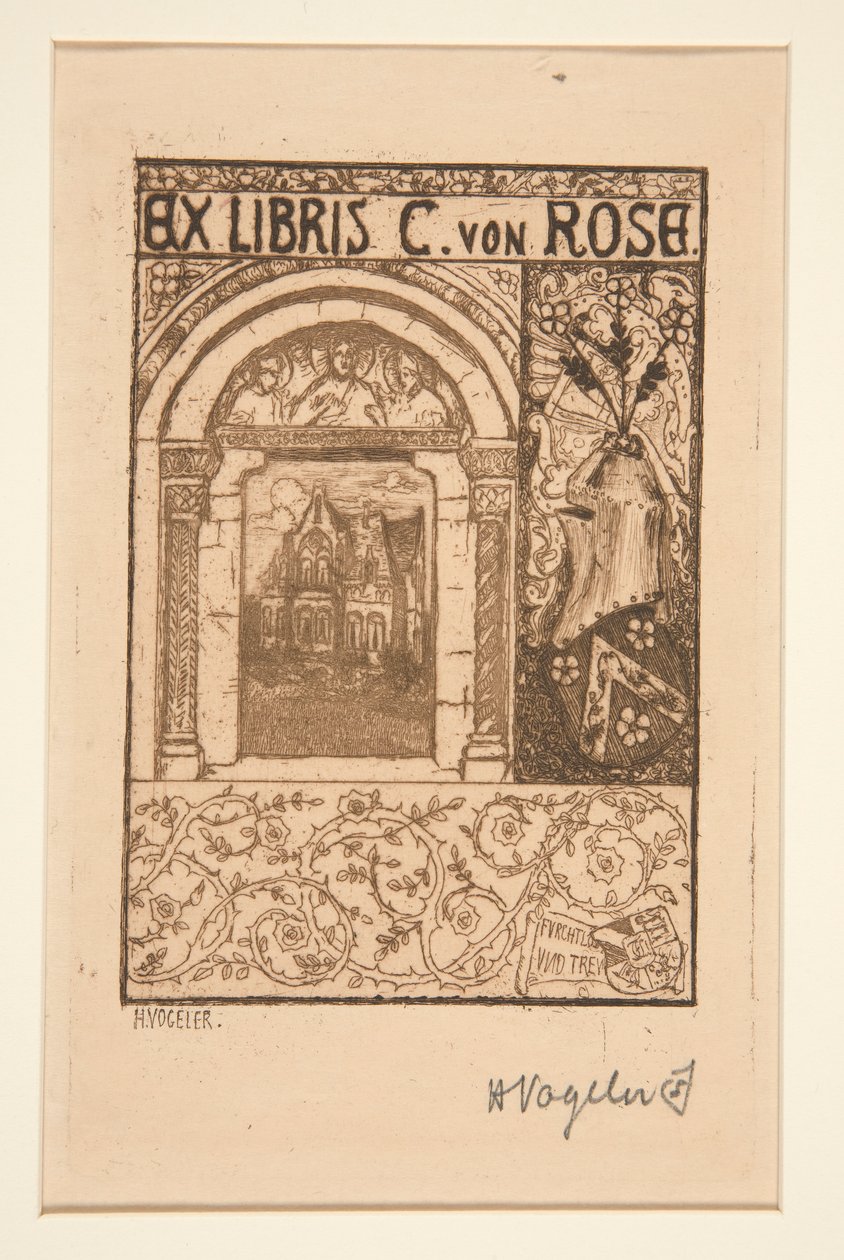 Exlibris von Heinrich Vogeler