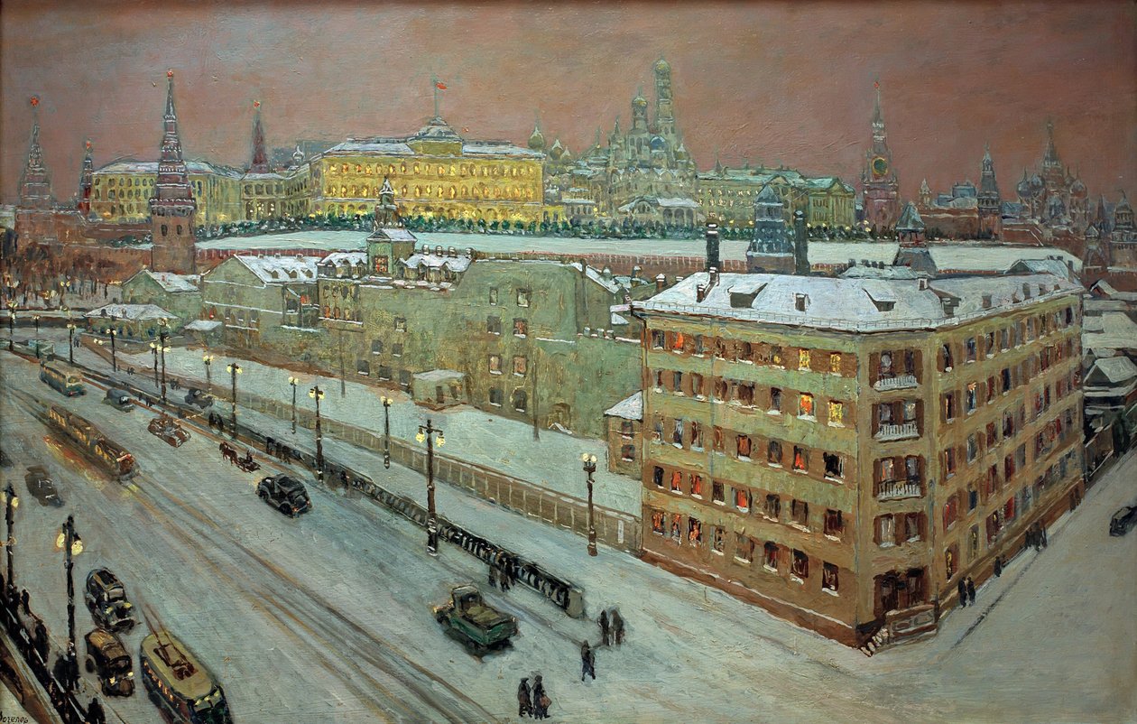 Moskau bei Nacht, 1939 von Heinrich Vogeler