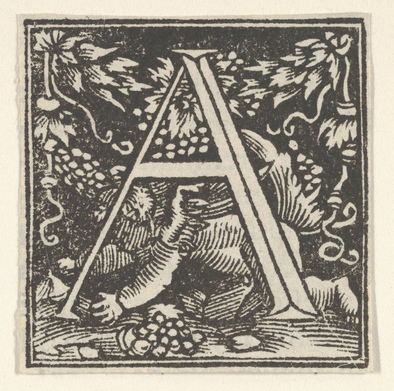 Initiale A mit Putto von Heinrich Vogtherr