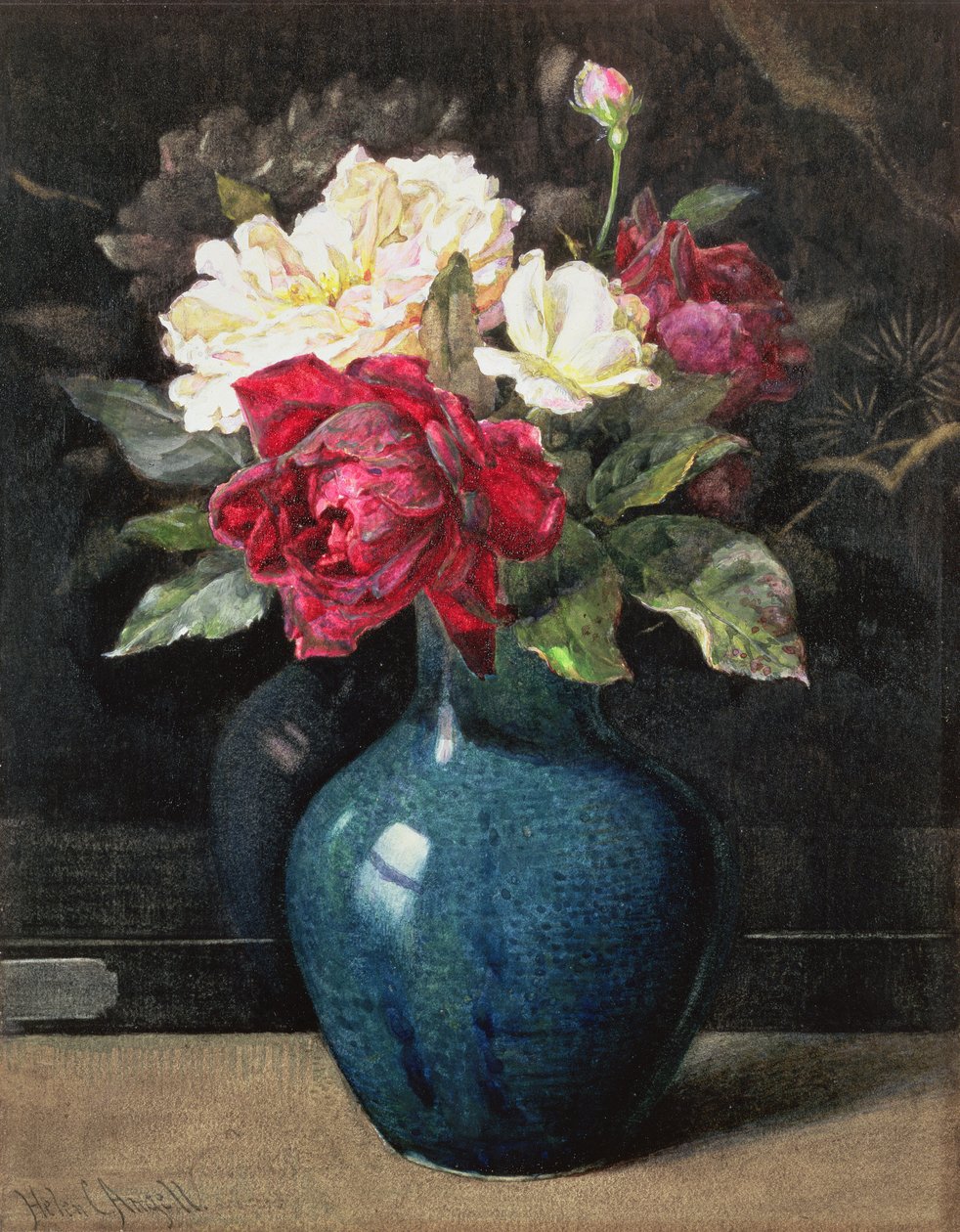 Rosen in einer Vase von Helen Cordelia Coleman Angell