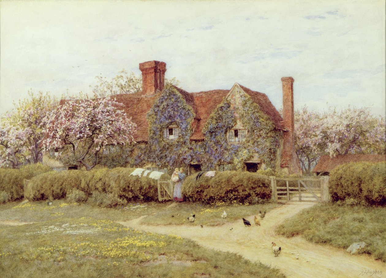 Ein Haus in Buckinghamshire in Penstreet von Helen Allingham