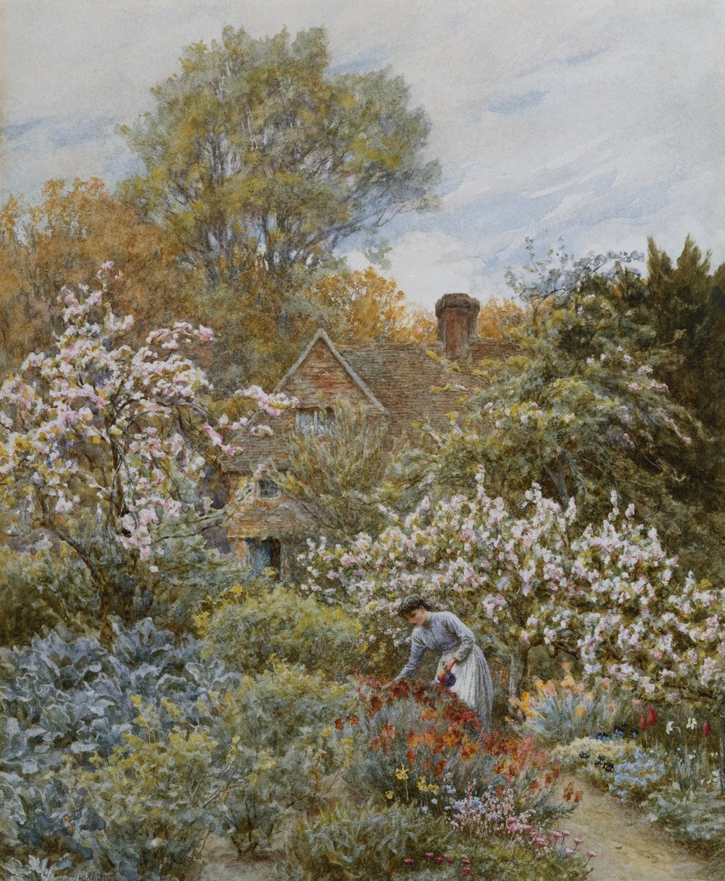Ein Garten im Frühling von Helen Allingham