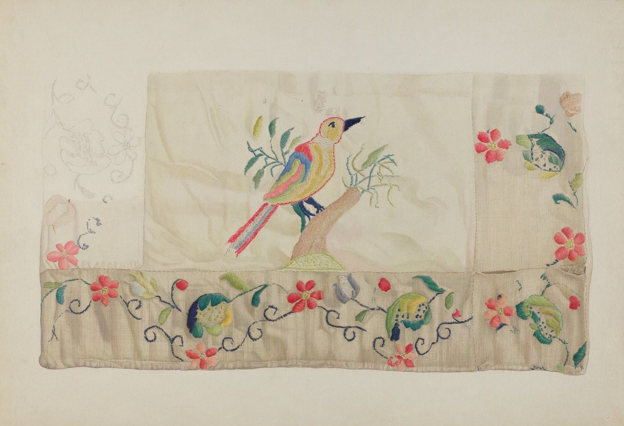 Crewel-Stickerei von Helen E. Gilman