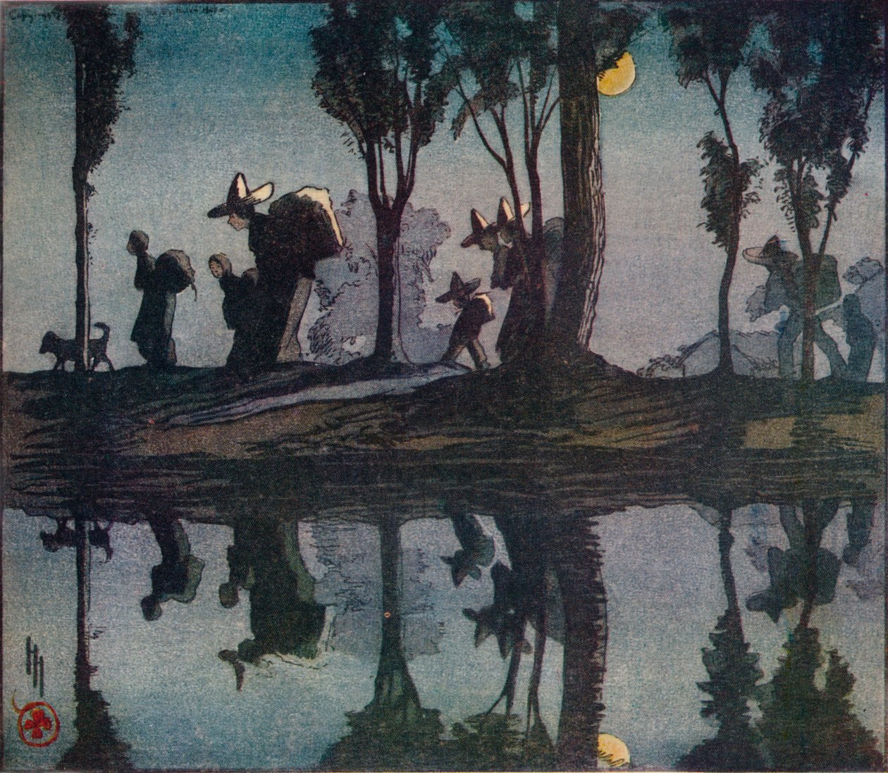 Reflexionen, 1912 von Helen Hyde