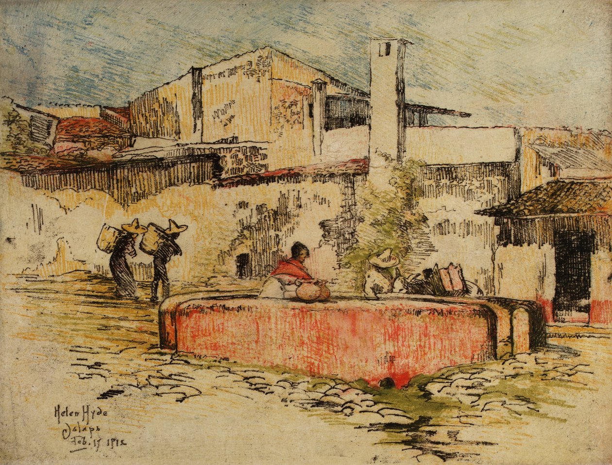 Der rosa Brunnen in Jalapa von Helen Hyde