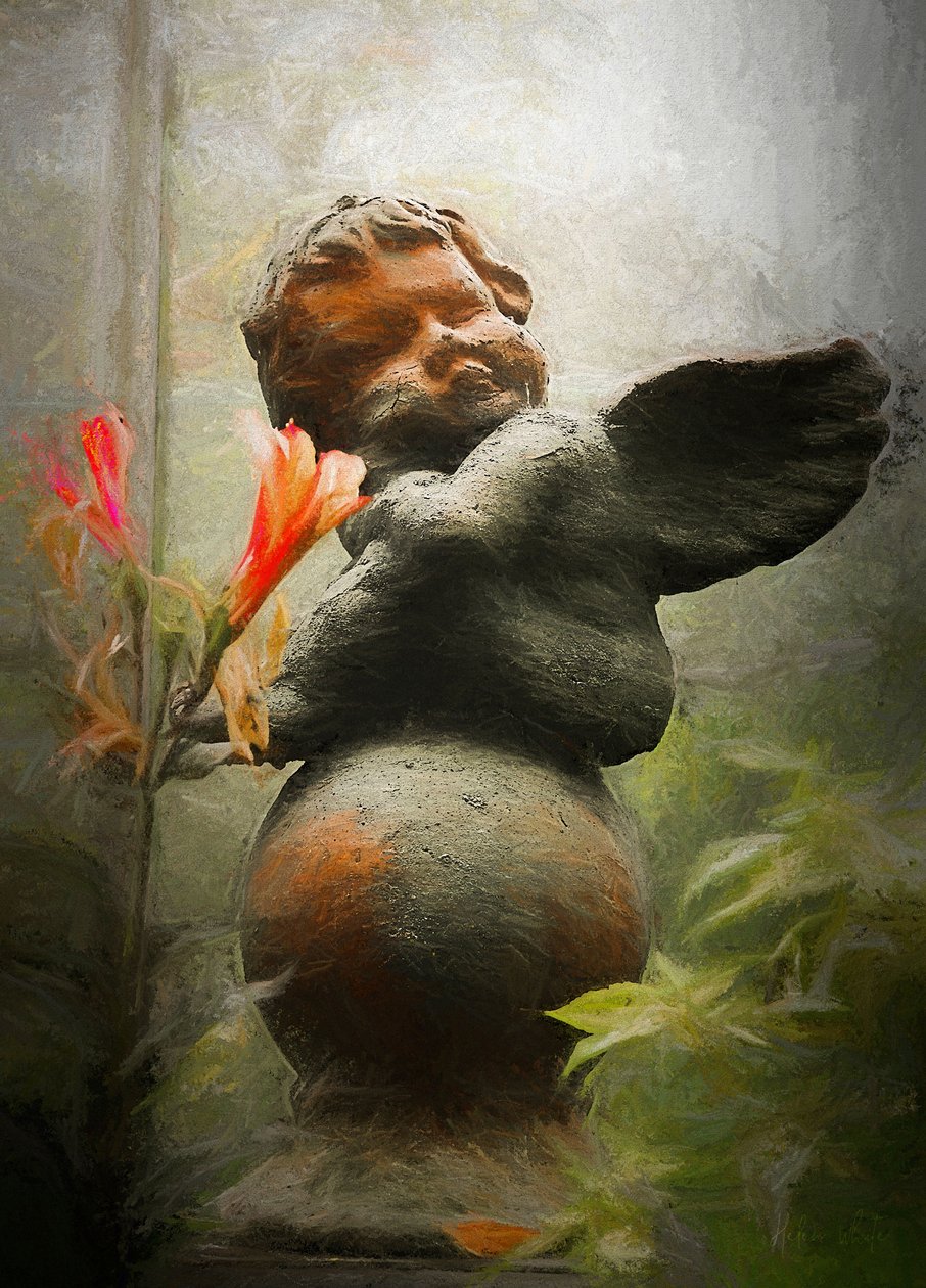 Schlafender Cherub von Helen White