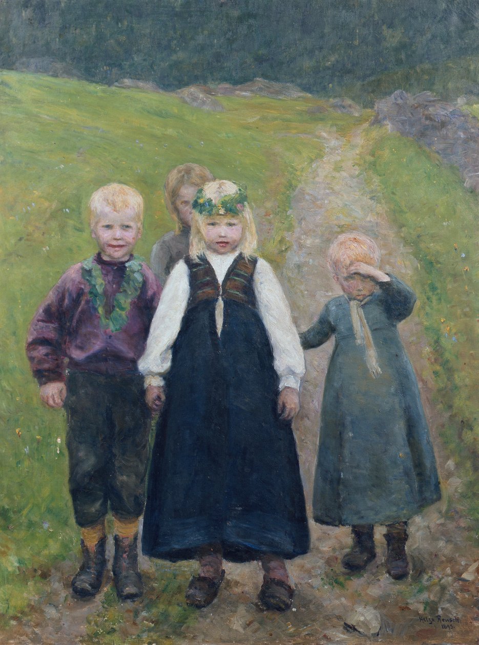 Hochzeitsprozession kleiner Kinder von Helga Ring Reusch