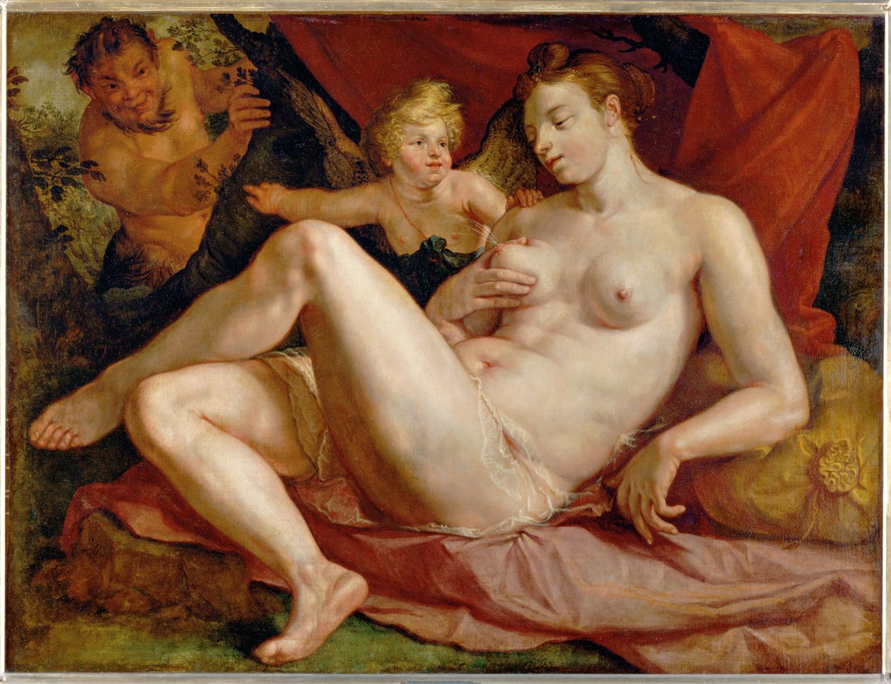 Jupiter und Antiope von Hendrick (attr. to) Goltzius