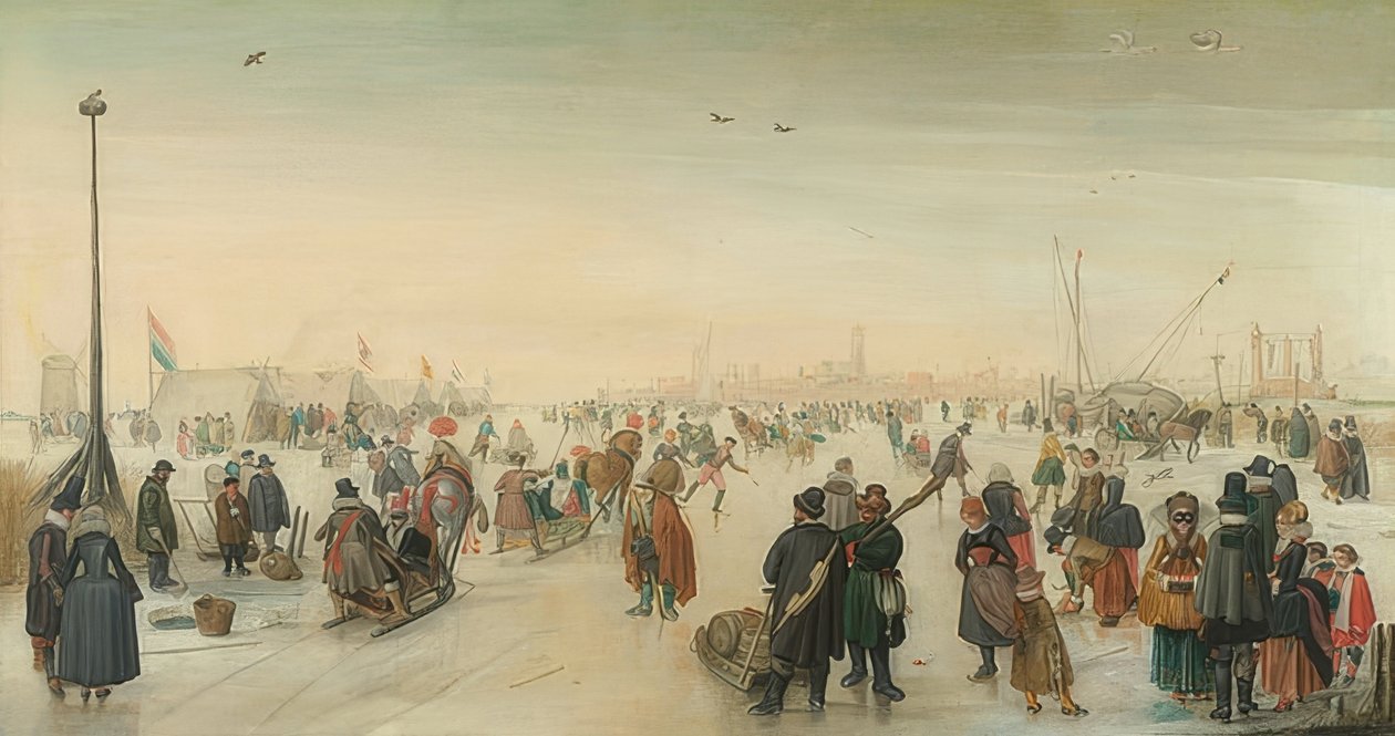 Winterfreuden vor der Stadt von Hendrick Avercamp