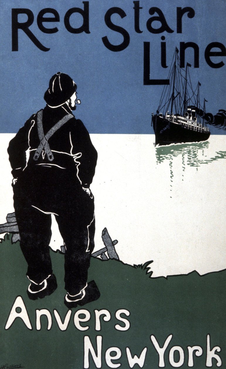 Anvers/New York, Red Star Line von Hendrick Cassiers