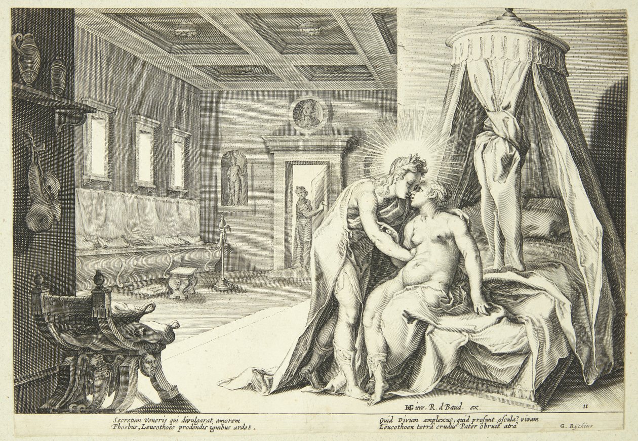 Apollon missbraucht Leucothoe von Hendrick Goltzius
