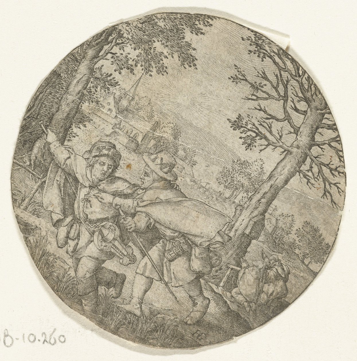 Der Blinde führt den Blinden von Hendrick Goltzius