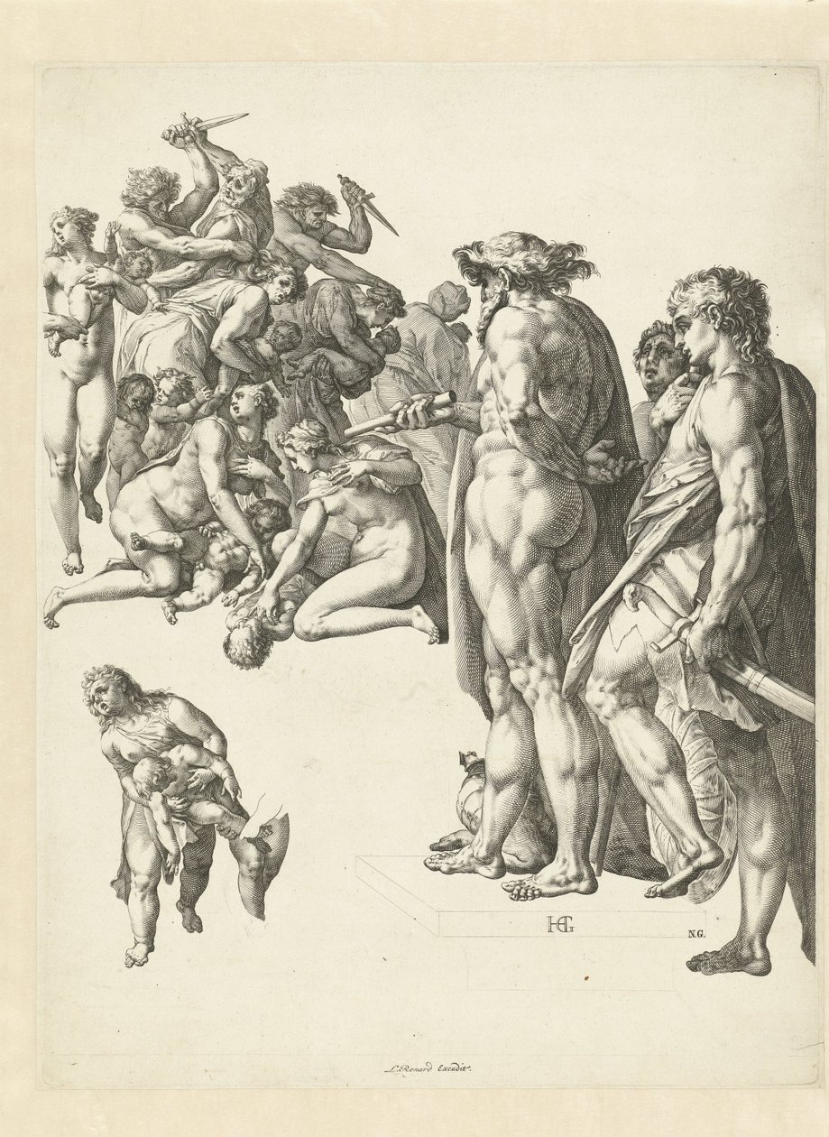 Der Kindermord von Bethlehem von Hendrick Goltzius