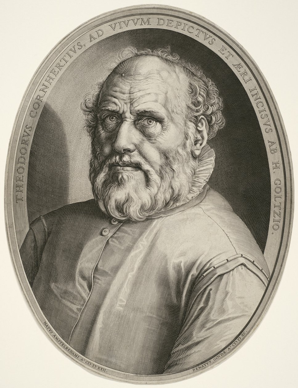 Dirck Volckertsz. Coornhert (ohne Rahmen) von Hendrick Goltzius