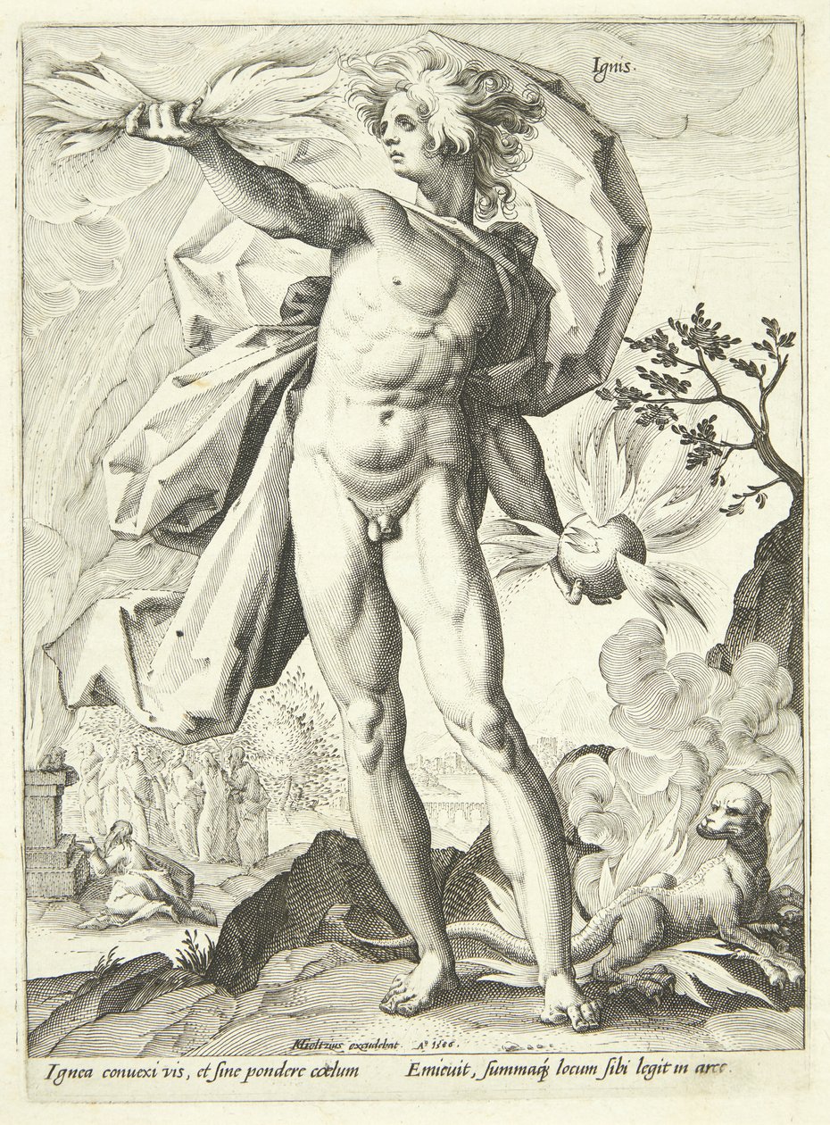 Feuer (Ignis) von Hendrick Goltzius