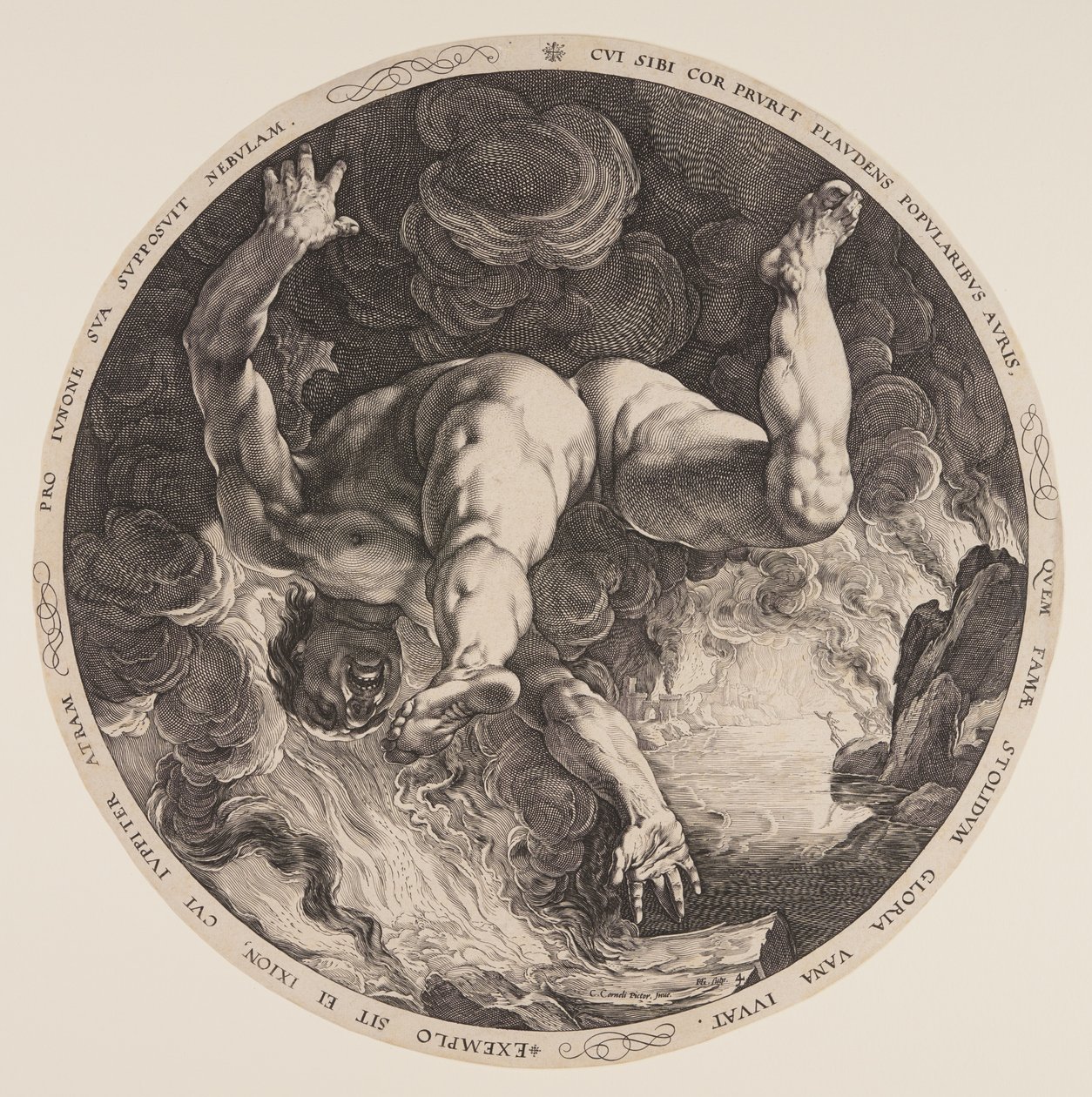 Ixion, aus Die Vier Schandflecken von Hendrick Goltzius