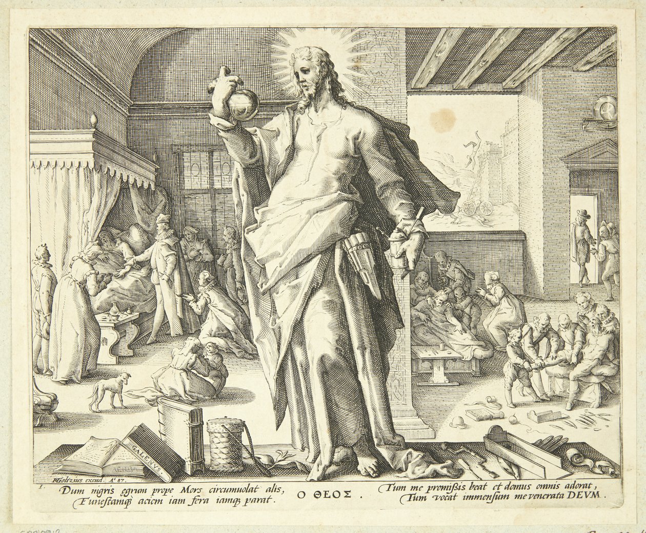 Der Arzt als Gott von Hendrick Goltzius