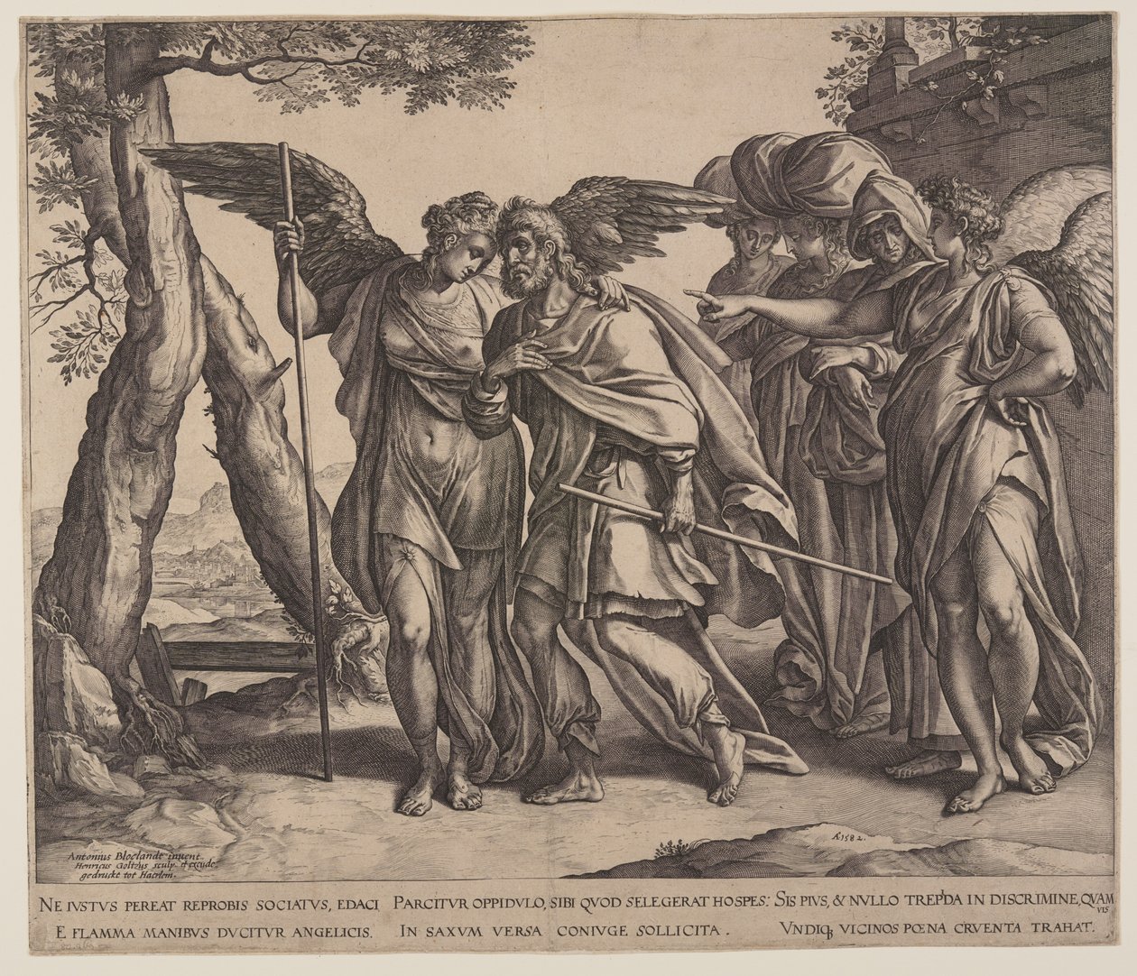Lot und seine Töchter von Hendrick Goltzius