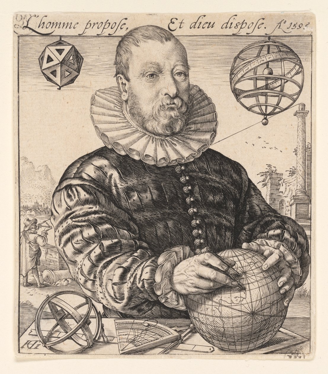 Nicolaus Petri van Deventer von Hendrick Goltzius