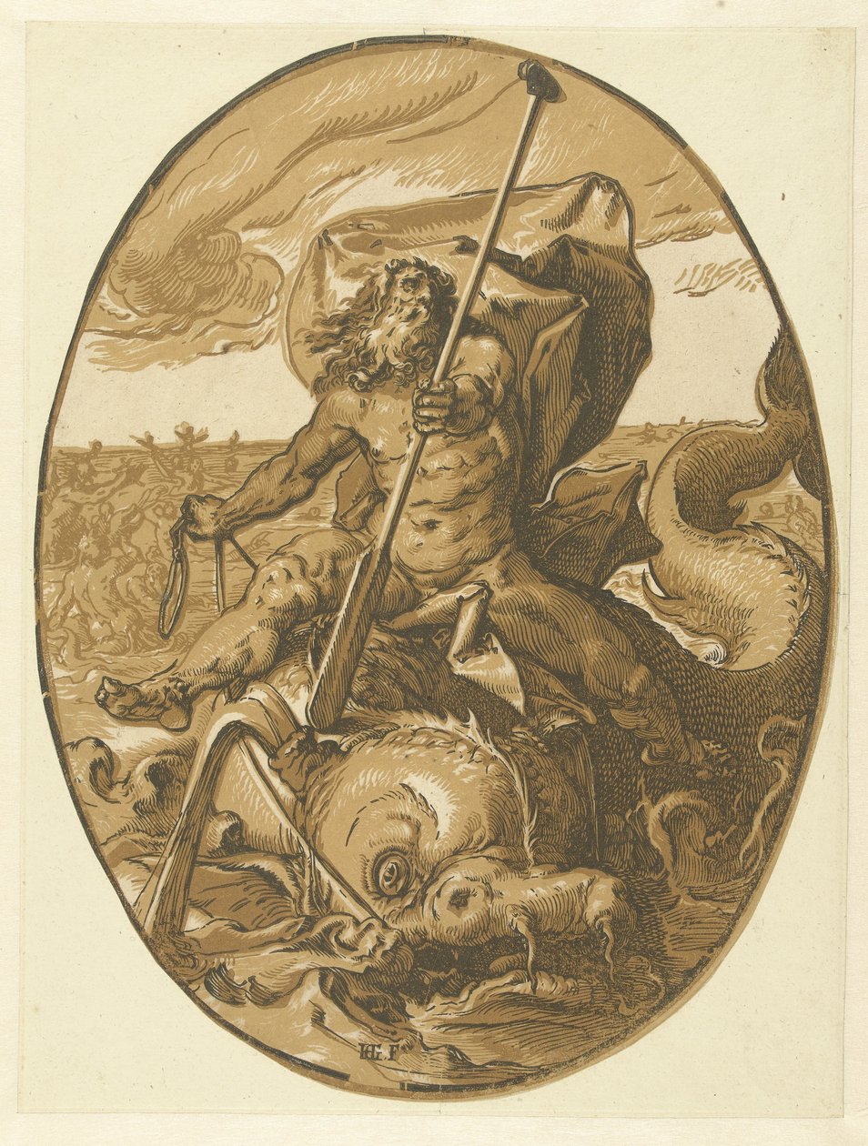 Okeanos. Götter und Göttinnen von Hendrick Goltzius