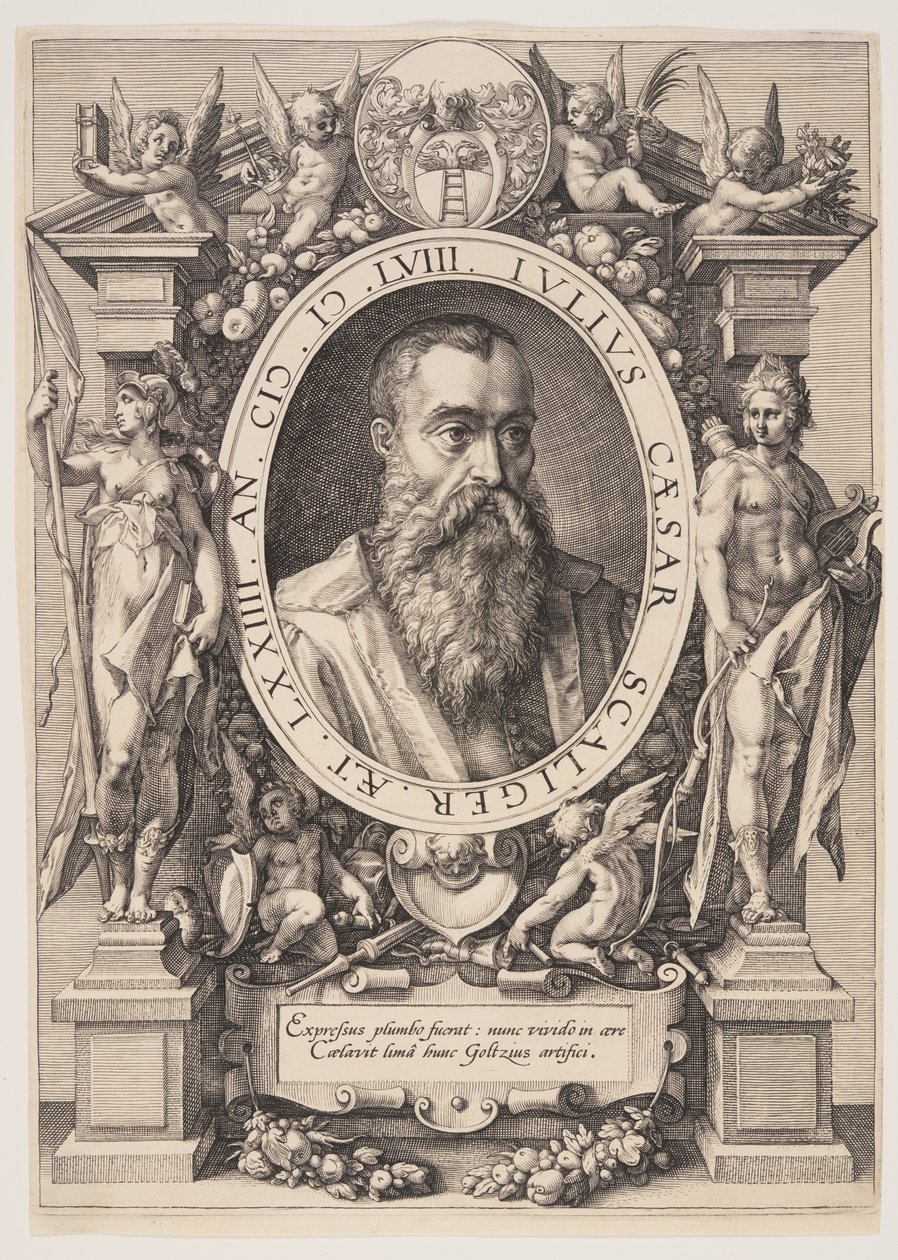 Porträt von Julius Caesar Scaliger von Hendrick Goltzius