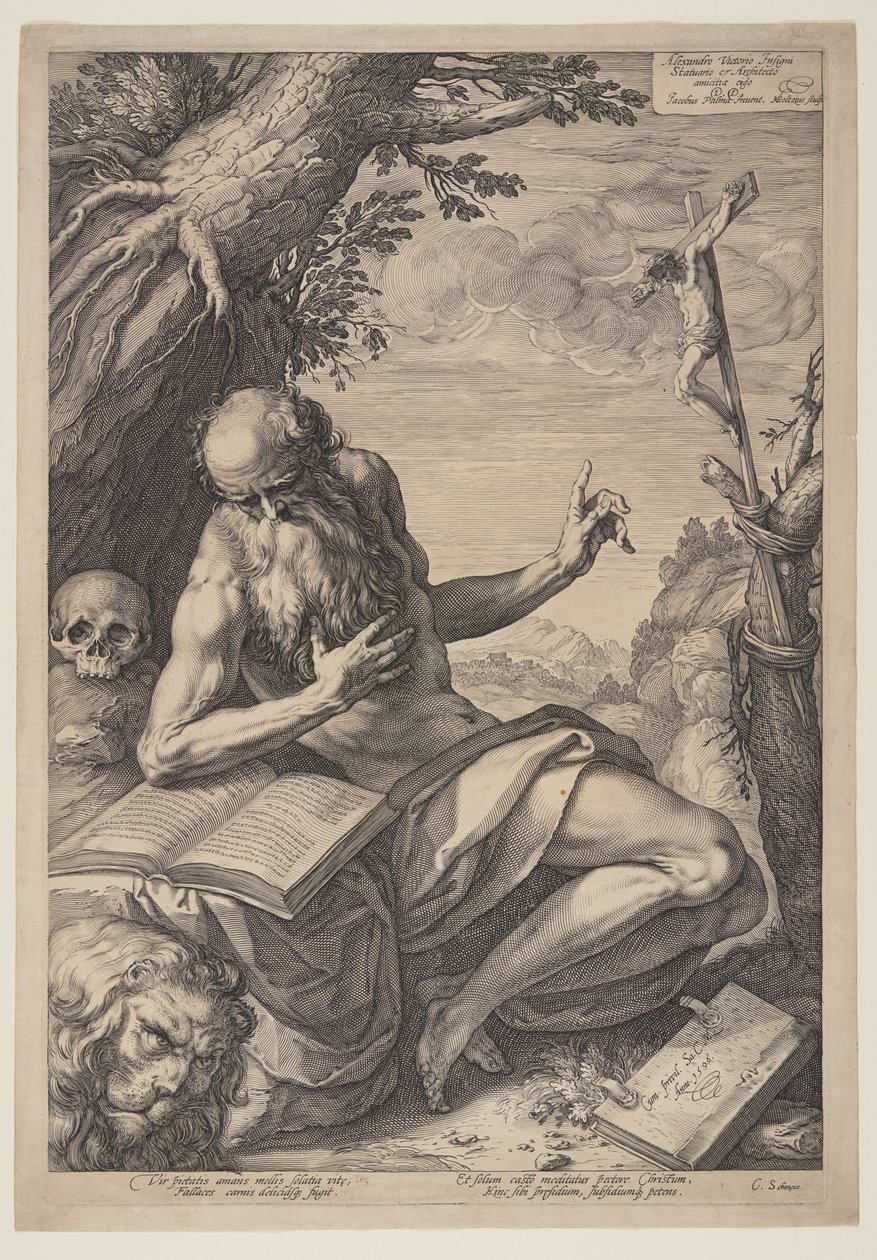 Der heilige Hieronymus von Hendrick Goltzius