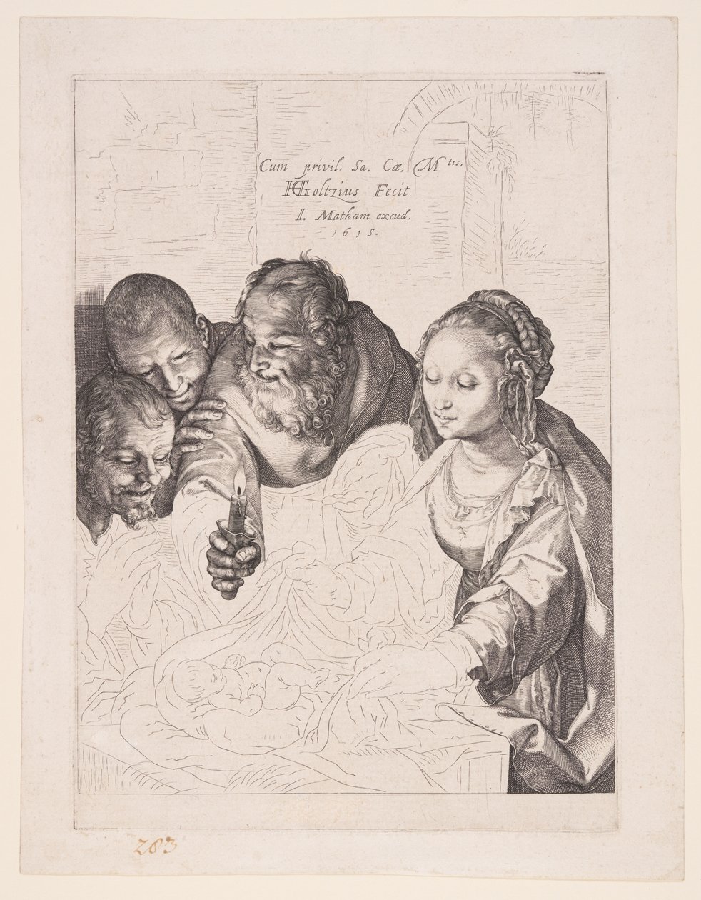 Die Anbetung der Hirten von Hendrick Goltzius