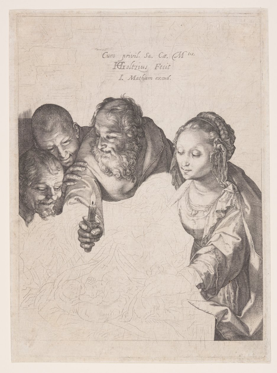 Die Anbetung der Hirten von Hendrick Goltzius