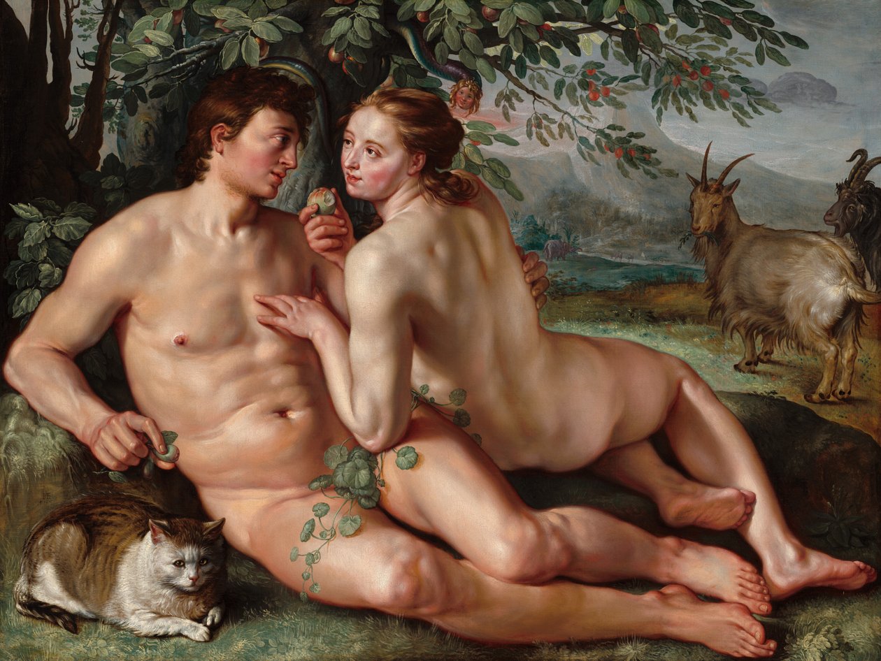 Der Sündenfall von Hendrick Goltzius