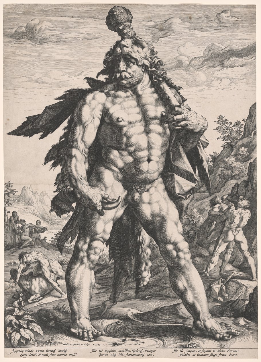 Der große Herkules (Knollenmann) von Hendrick Goltzius