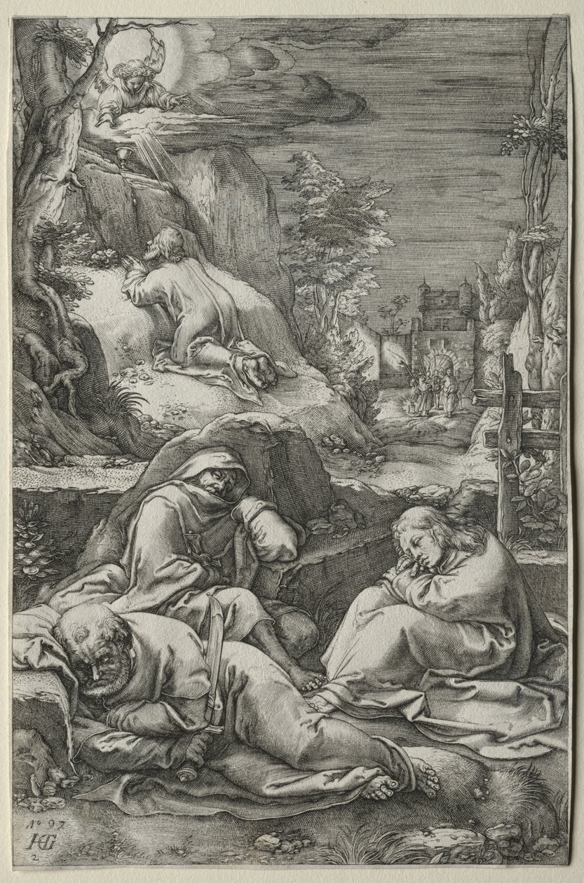 Die Passion: Die Agonie im Garten von Hendrick Goltzius