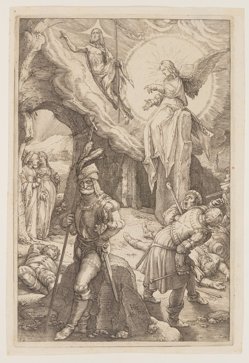 Die Auferstehung, aus Die Passion von Hendrick Goltzius