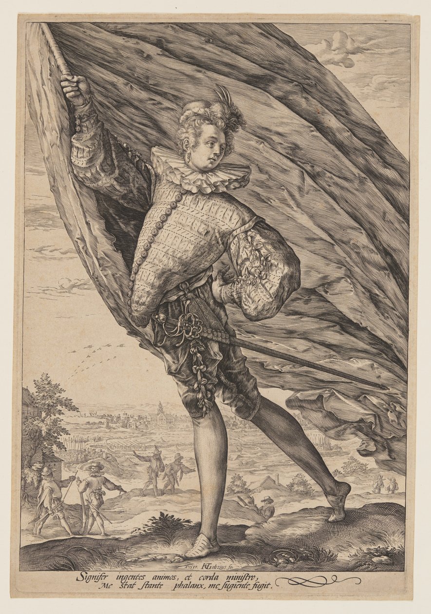 Der Fahnenträger von Hendrick Goltzius