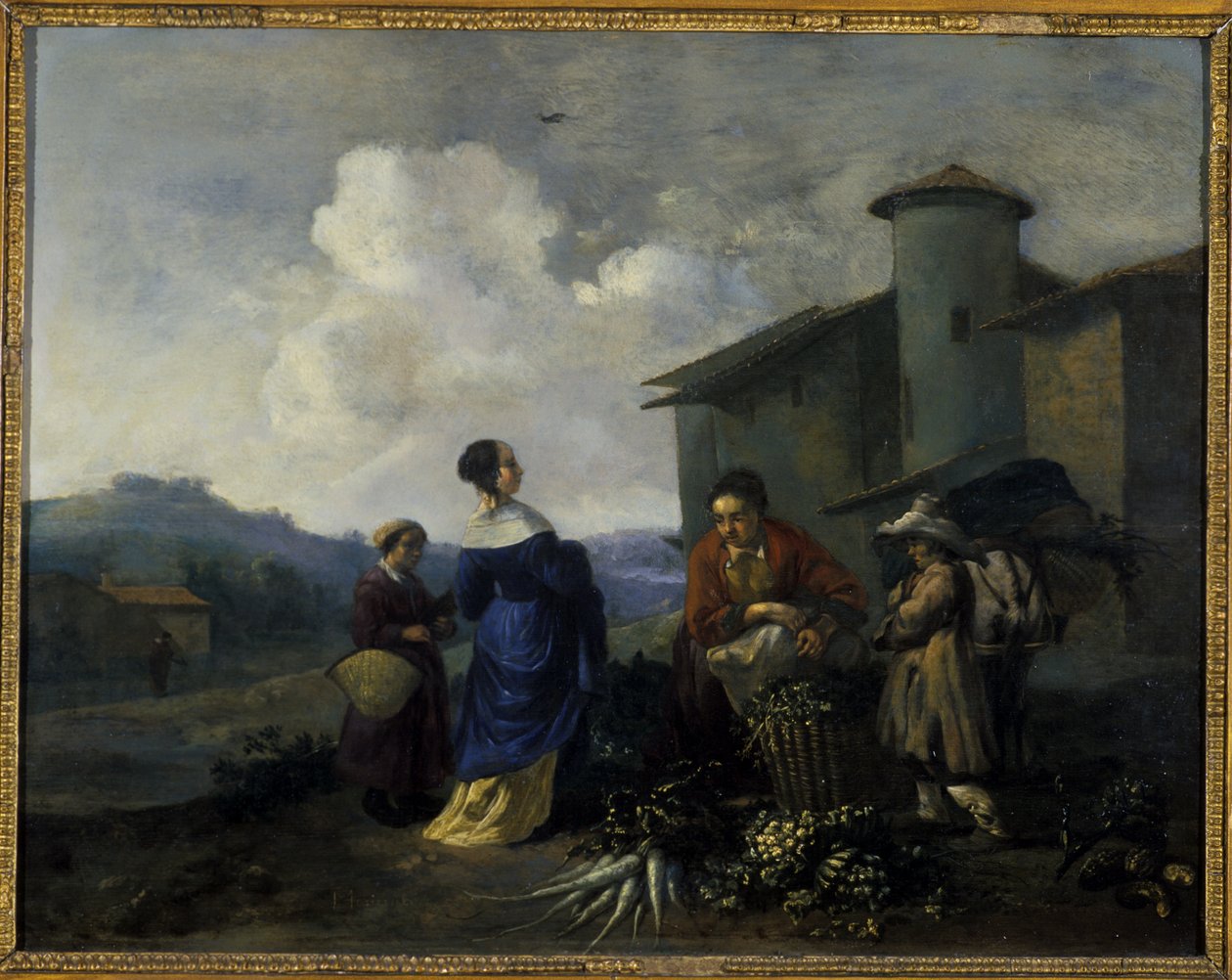 Gemüsehändler von Hendrick Mommers