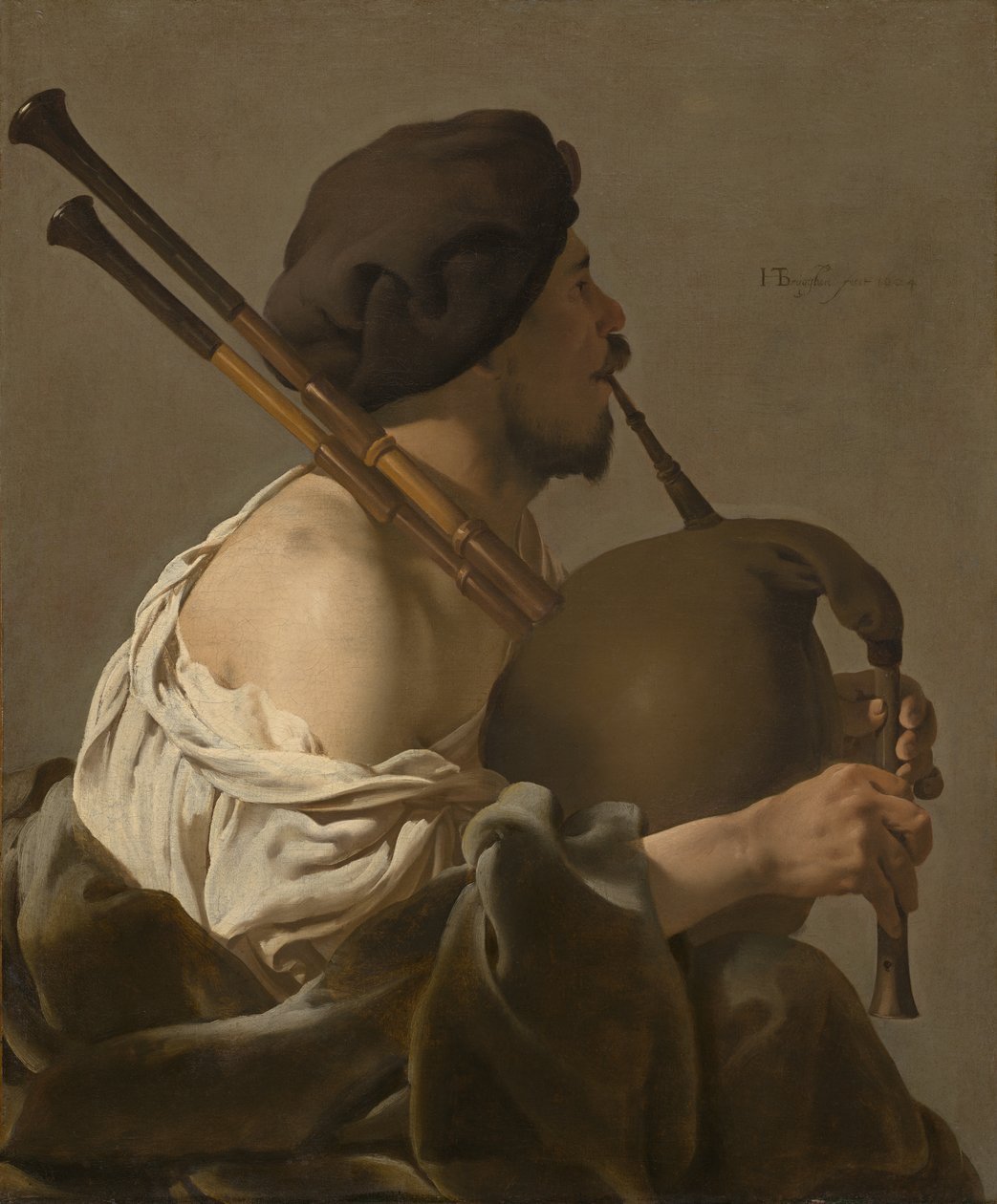Dudelsackspieler von Hendrick ter Brugghen
