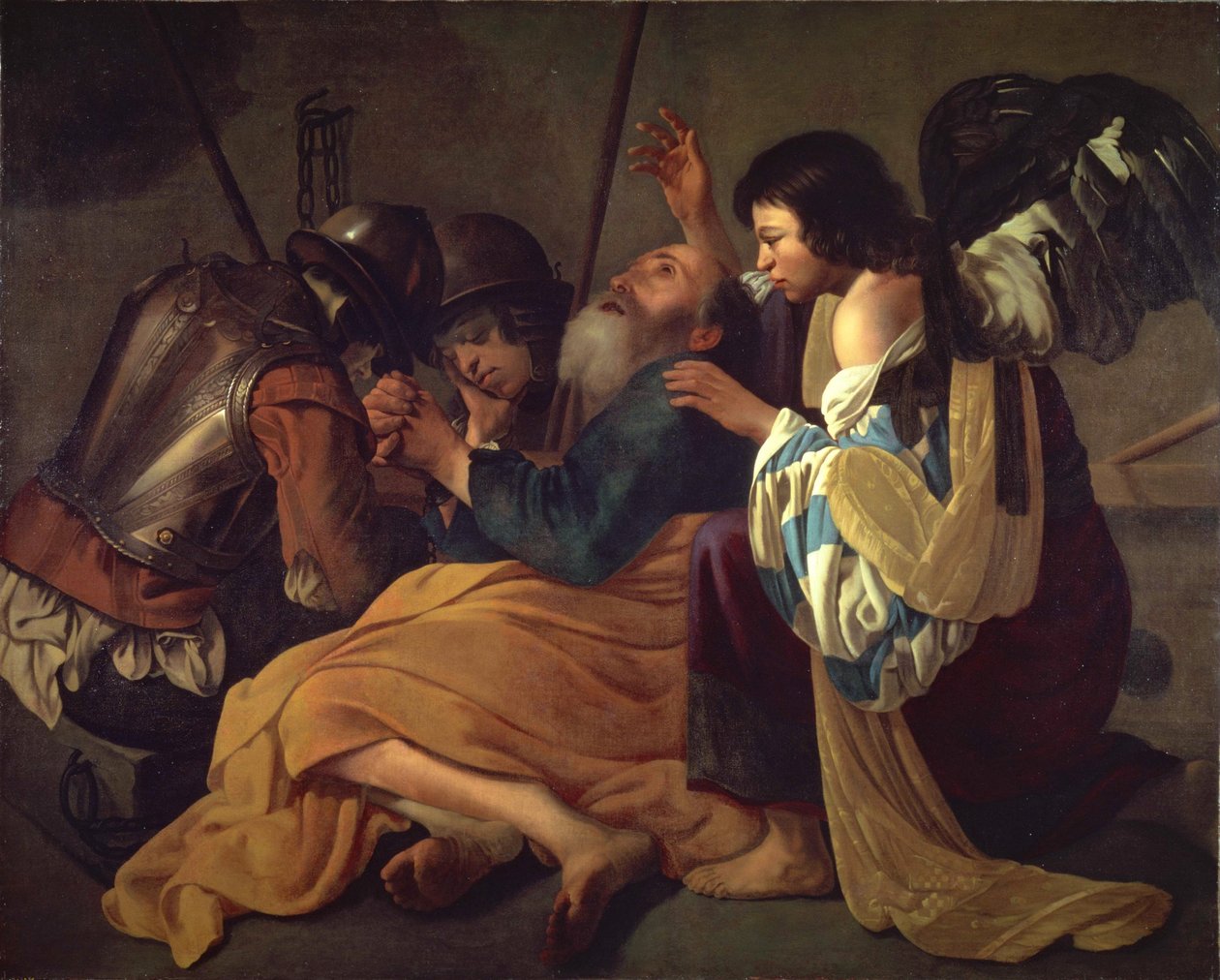 Die Befreiung des Heiligen Petrus von Hendrick Terbrugghen follower of