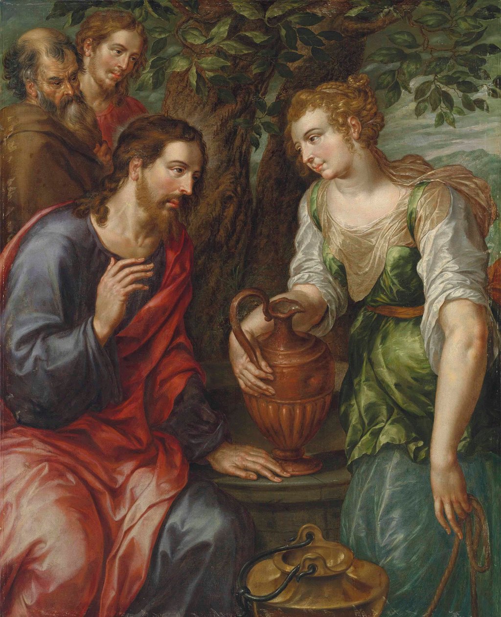 Christus und die Frau von Samaria von Hendrick de Clerck