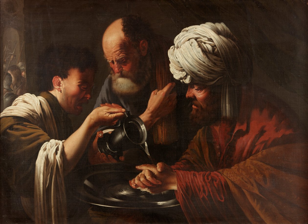 Pilatus wäscht seine Hände, ca. 1615-1628 von Hendrick ter Brugghen