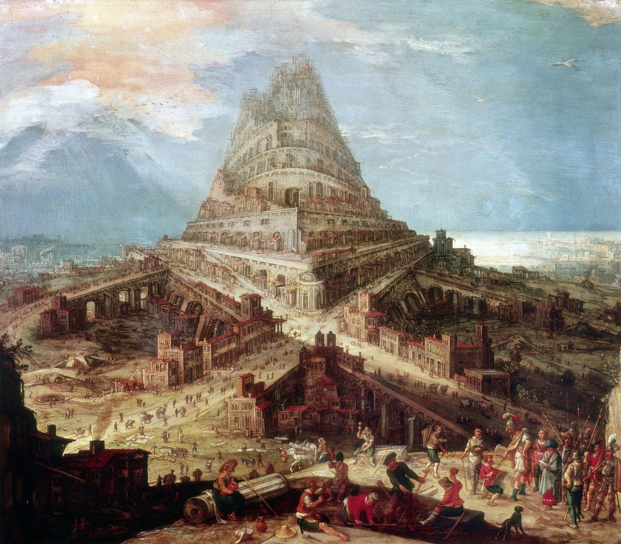 Bau des Turms von Babel von Hendrick van Cleve