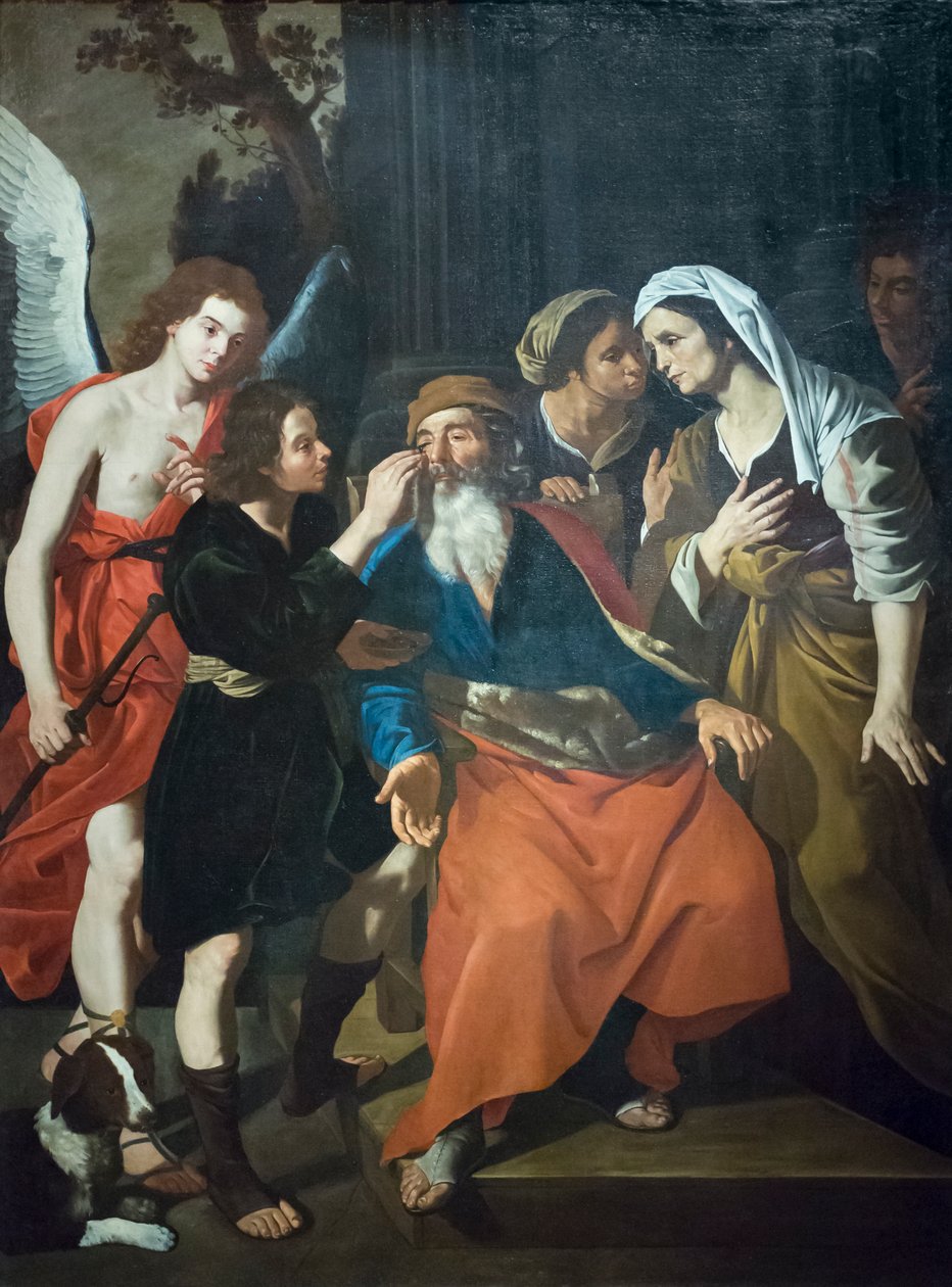 Tobia stellt das Augenlicht seines Vaters wieder her von Hendrick van Somer