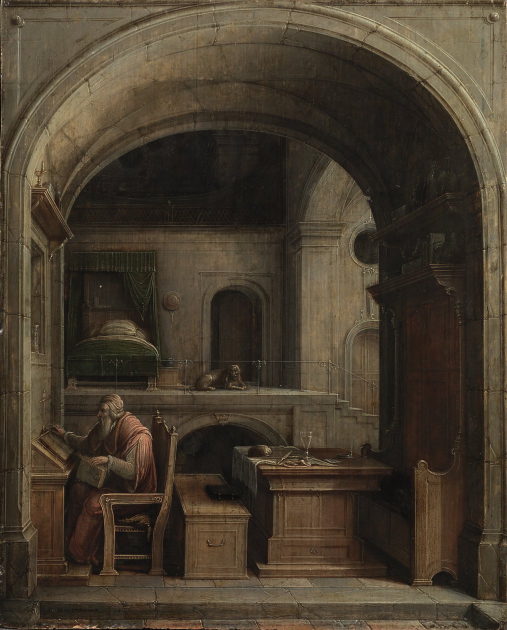 Der heilige Hieronymus in seinem Studierzimmer von Hendrick van Steenwijck