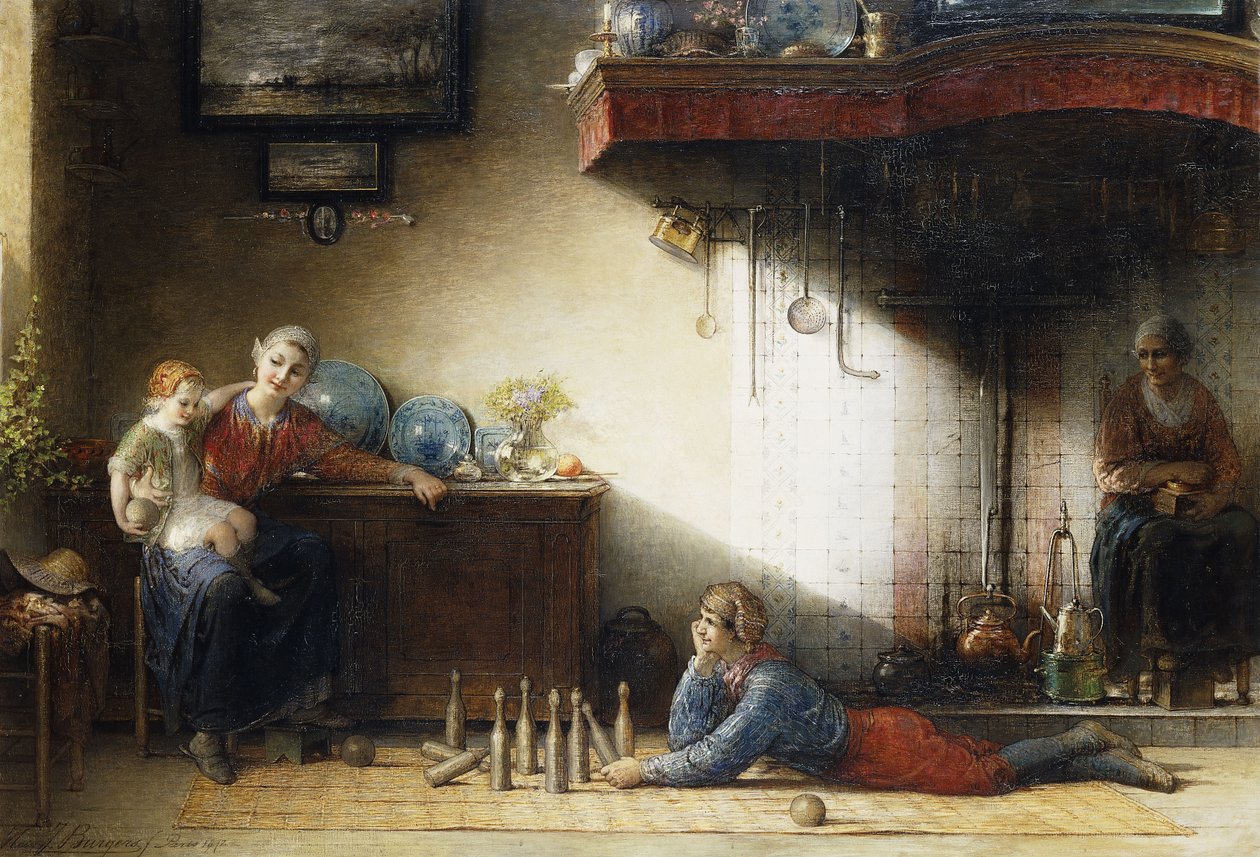 Das Kegelspiel, 1872 von Hendrieus Jacobus Burgers