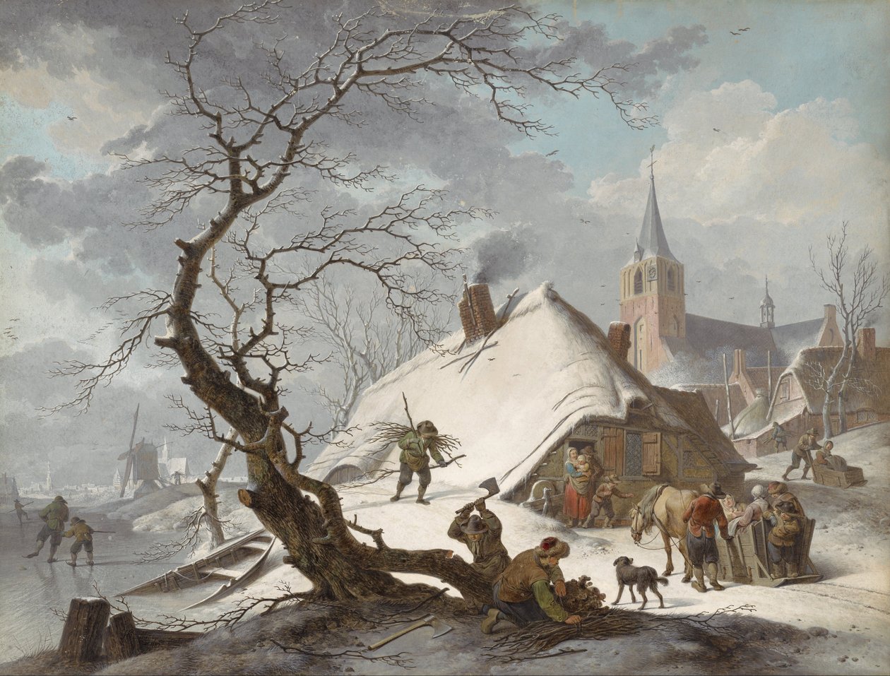 Eine Winterszene von Hendrick de Meyer