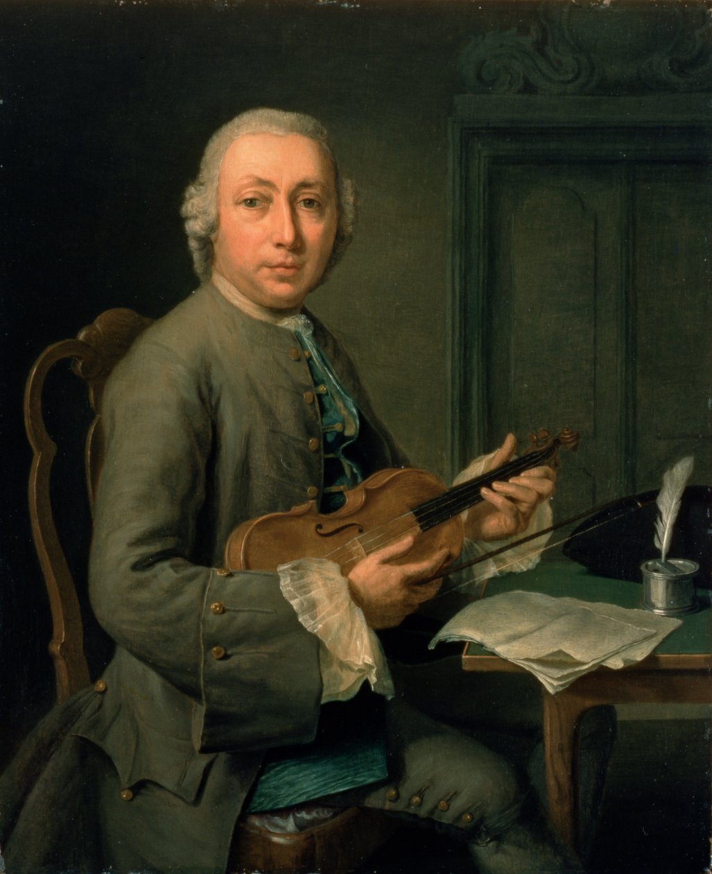 Mann mit einer Geige von Hendrik Pothoven