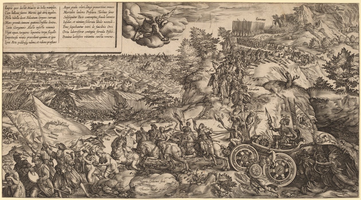 Allegorie des Krieges von Hendrik Goltzius