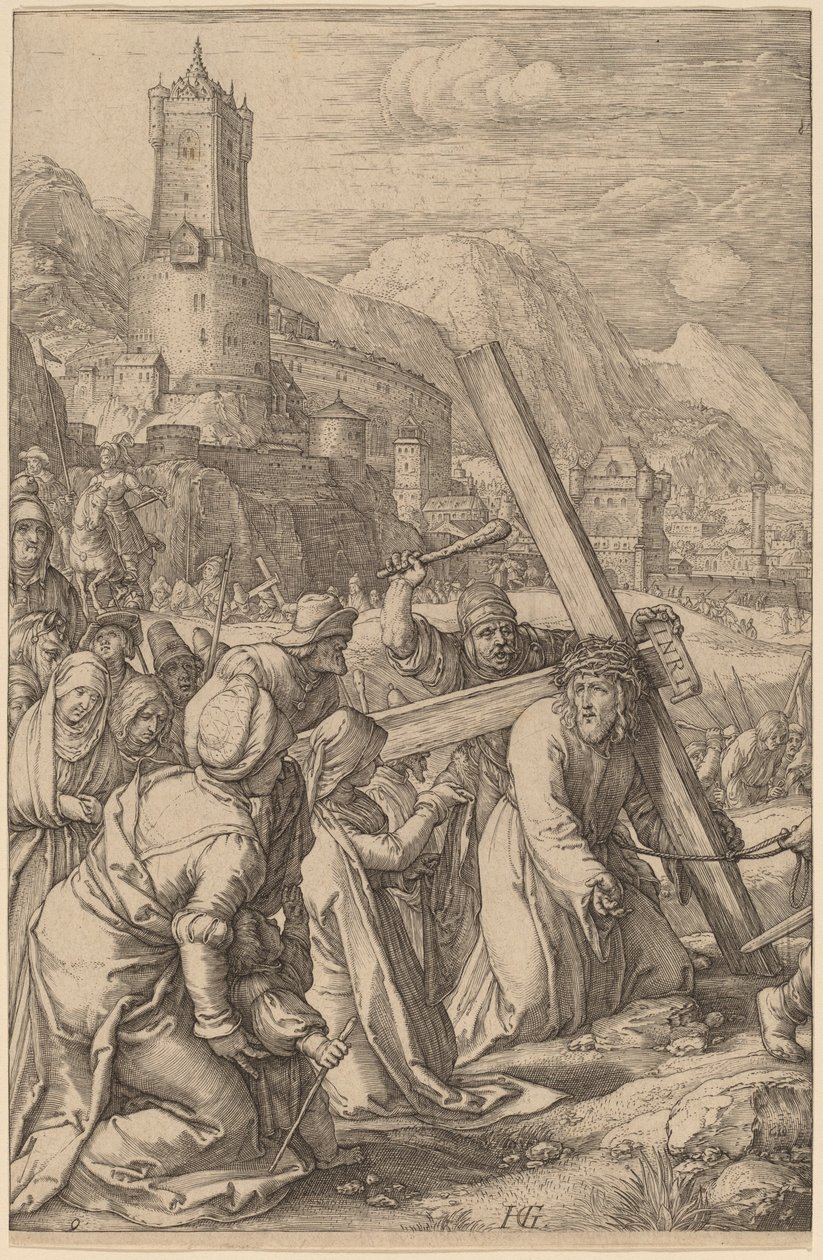 Christus trägt das Kreuz von Hendrik Goltzius