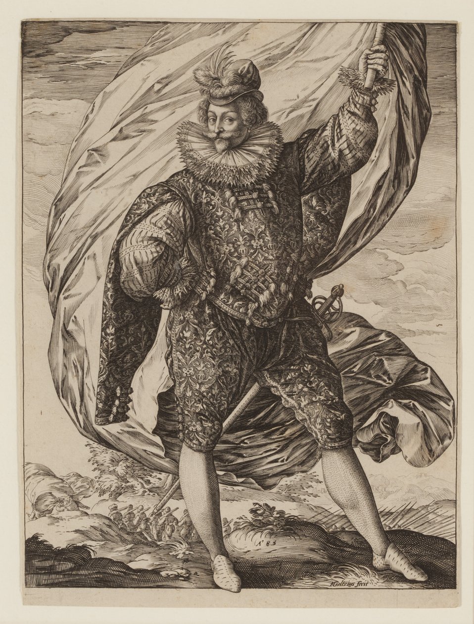 Fahnenträger Gerrit Pieters Ruicharer von Hendrik Goltzius